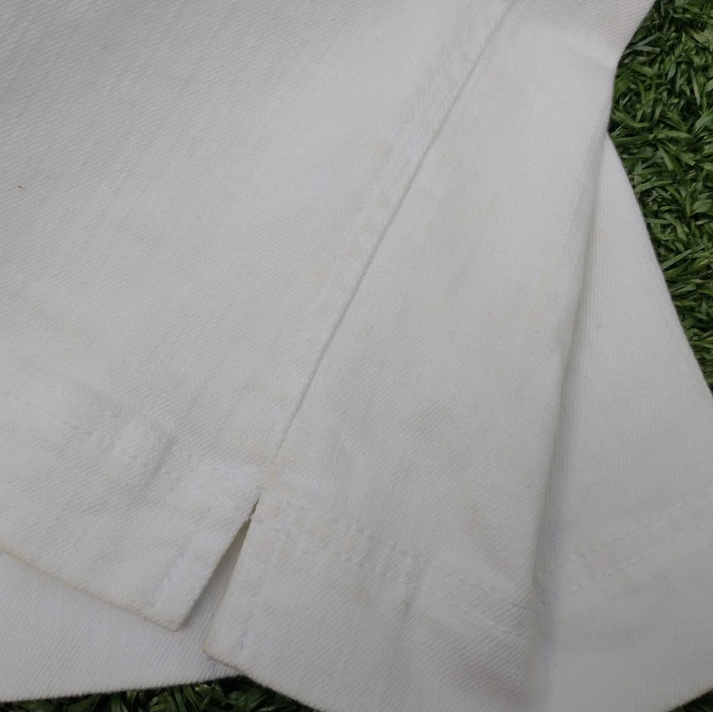 Lilly Pulitzer White A-Line Skirt with Pink & Green Waistband Stripes